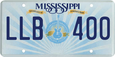 MS license plate LLB400