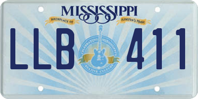 MS license plate LLB411