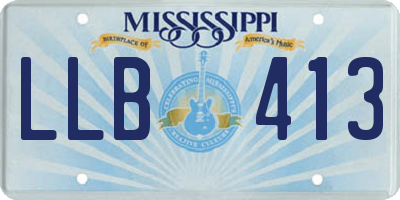 MS license plate LLB413