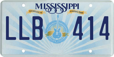 MS license plate LLB414