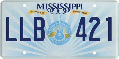 MS license plate LLB421