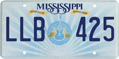 MS license plate LLB425