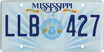 MS license plate LLB427