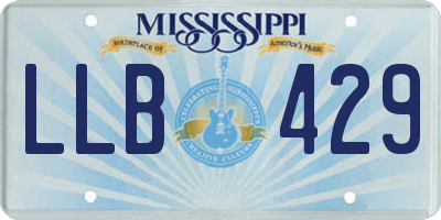 MS license plate LLB429