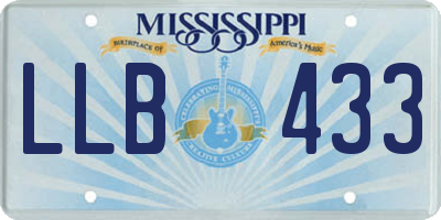 MS license plate LLB433