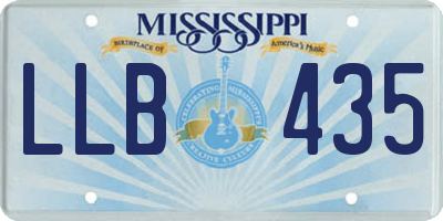 MS license plate LLB435