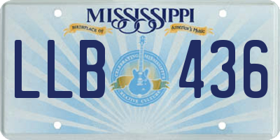 MS license plate LLB436