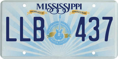 MS license plate LLB437