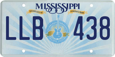 MS license plate LLB438