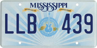 MS license plate LLB439