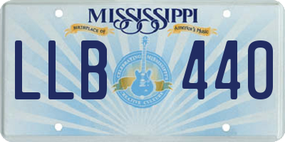 MS license plate LLB440