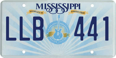 MS license plate LLB441