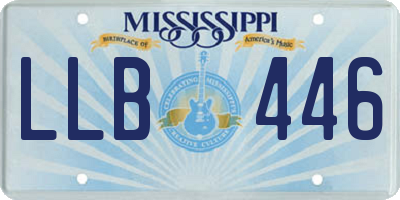 MS license plate LLB446