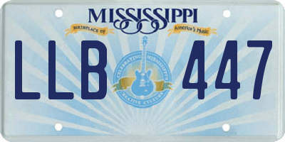 MS license plate LLB447