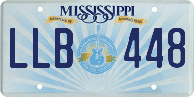 MS license plate LLB448