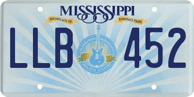 MS license plate LLB452