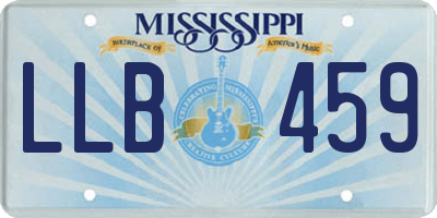 MS license plate LLB459