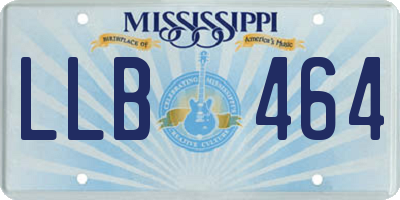 MS license plate LLB464