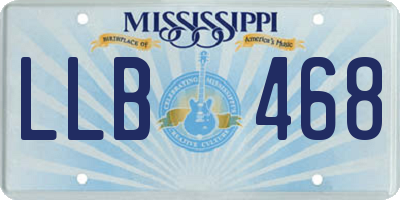 MS license plate LLB468