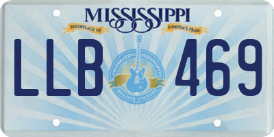 MS license plate LLB469