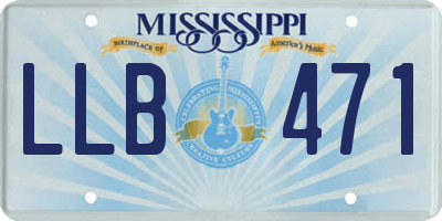 MS license plate LLB471