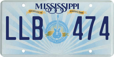 MS license plate LLB474