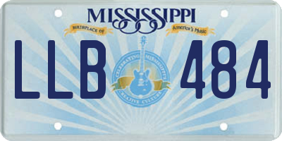 MS license plate LLB484