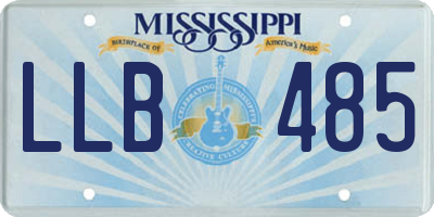 MS license plate LLB485