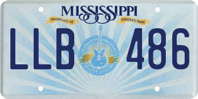 MS license plate LLB486