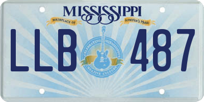 MS license plate LLB487