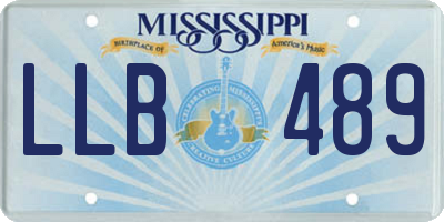 MS license plate LLB489