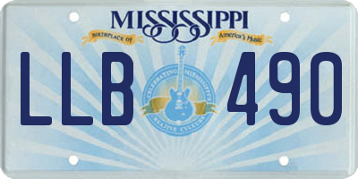MS license plate LLB490