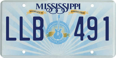 MS license plate LLB491