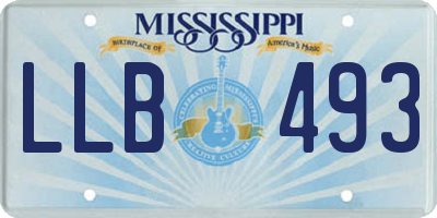 MS license plate LLB493