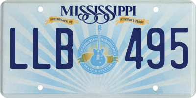 MS license plate LLB495