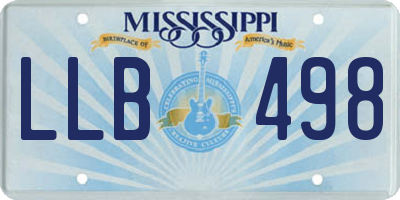 MS license plate LLB498