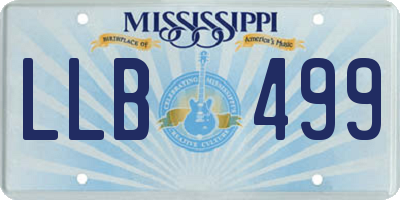 MS license plate LLB499
