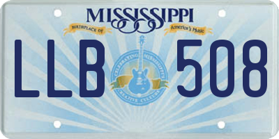 MS license plate LLB508
