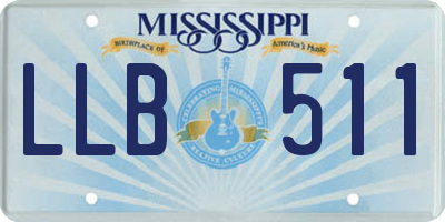 MS license plate LLB511