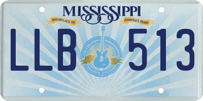 MS license plate LLB513
