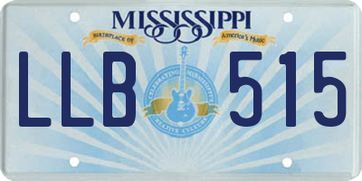 MS license plate LLB515