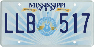 MS license plate LLB517