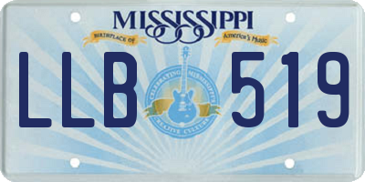 MS license plate LLB519