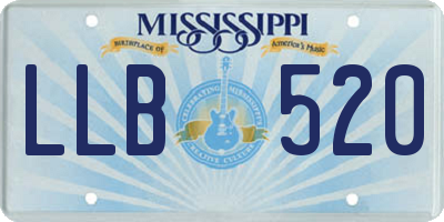 MS license plate LLB520