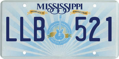 MS license plate LLB521