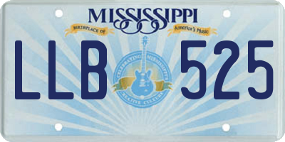 MS license plate LLB525