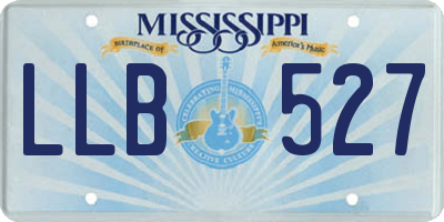 MS license plate LLB527