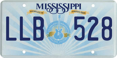 MS license plate LLB528