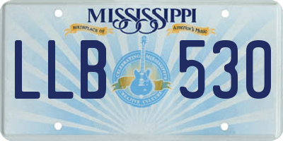 MS license plate LLB530