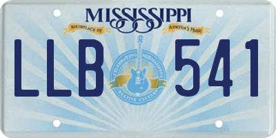 MS license plate LLB541